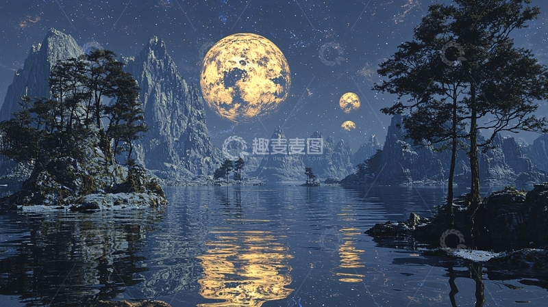 高清大图下载【趣麦麦图】梦幻星球