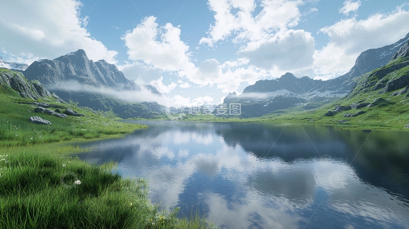 高清大图下载【趣麦麦图】山脉湖泊风景