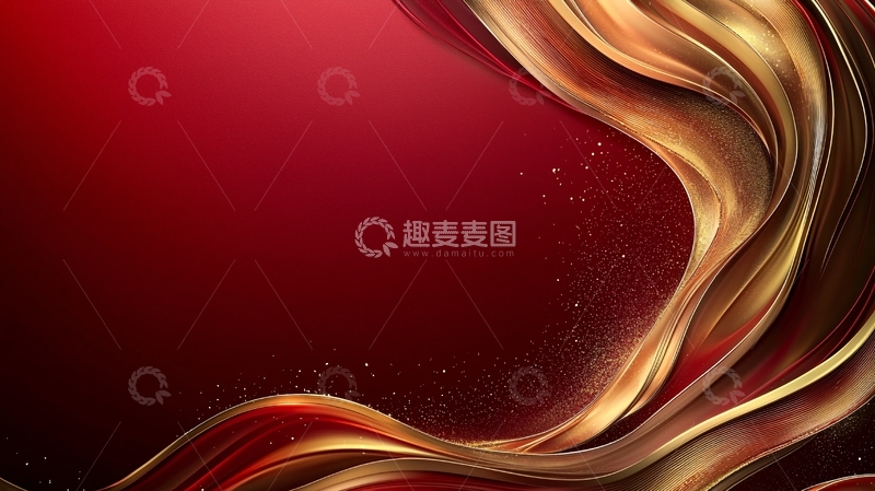 高清大图下载【趣麦麦图】金色丝绸波浪