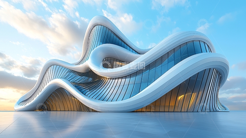 高清大图下载【趣麦麦图】流线型现代建筑
