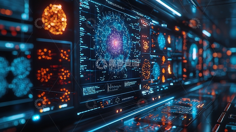 高清大图下载【趣麦麦图】未来科技感控制面板