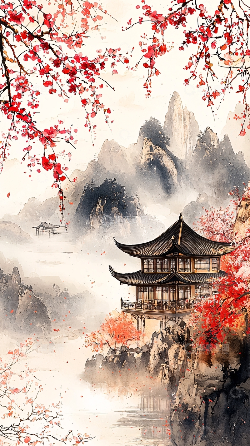 高清大图下载【趣麦麦图】水墨画山水