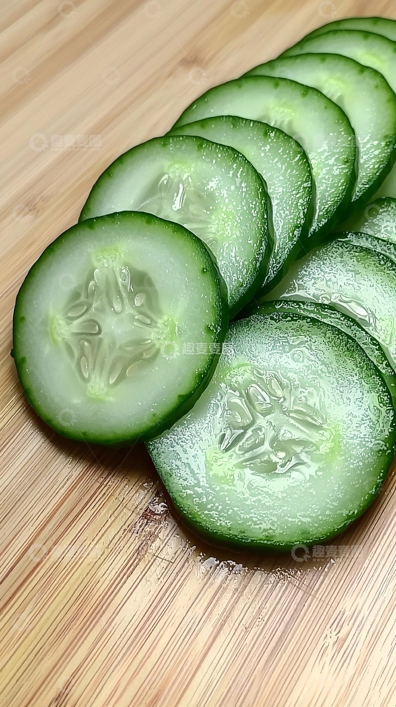 高清大图下载【趣麦麦图】黄瓜切片