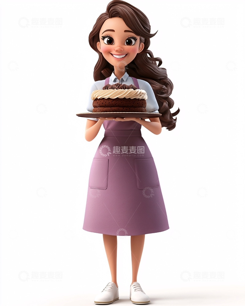 高清大图下载【趣麦麦图】卡通女孩54