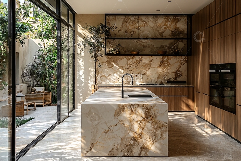 高清大图下载【趣麦麦图】现代轻奢厨房设计