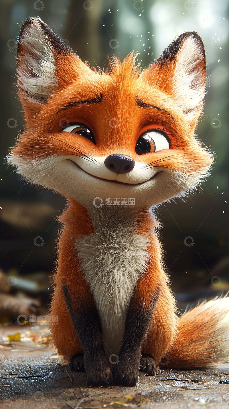 高清大图下载【趣麦麦图】可爱卡通小狐狸