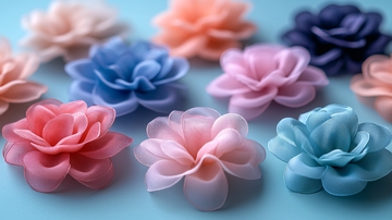 彩色系仿真花朵