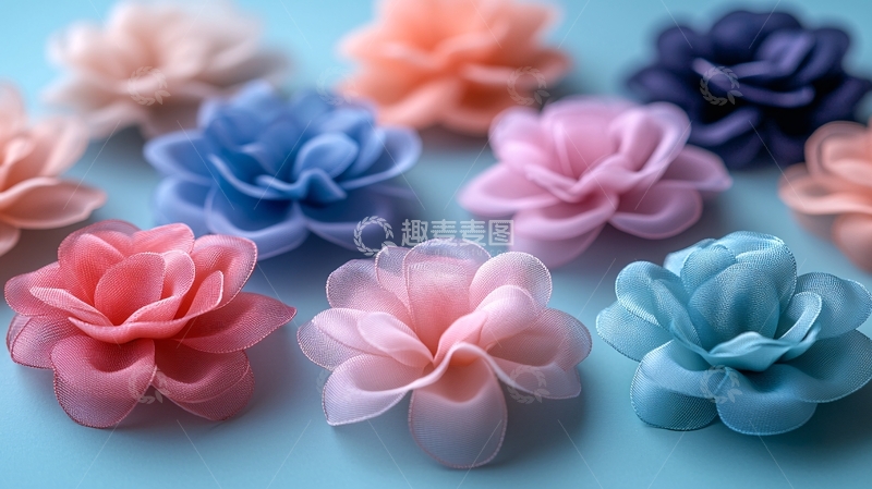 高清大图下载【趣麦麦图】彩色系仿真花朵