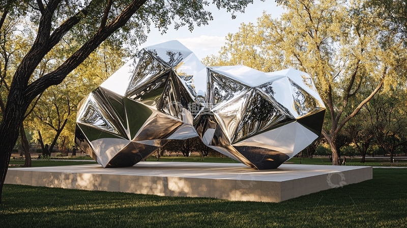 高清大图下载【趣麦麦图】公园金属雕塑