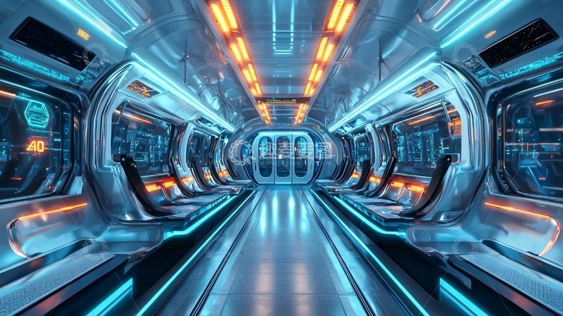 高清大图下载【趣麦麦图】未来科技飞船内部