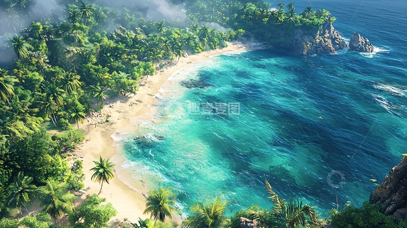 高清大图下载【趣麦麦图】热带海岛风景如画