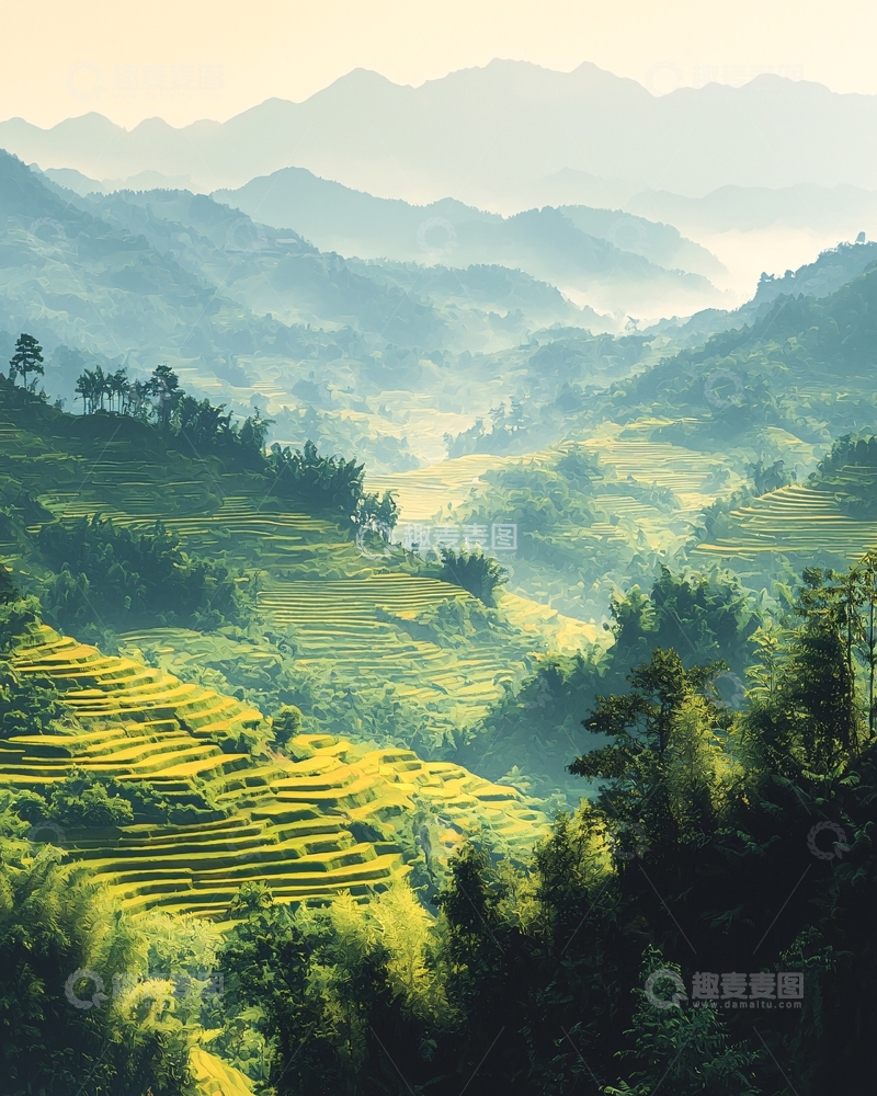高清大图下载【趣麦麦图】梯田风光5