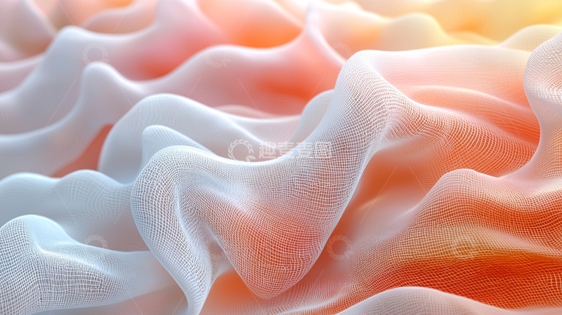 高清大图下载【趣麦麦图】柔和渐变色系褶皱布料