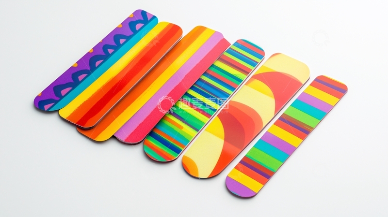 高清大图下载【趣麦麦图】彩色条纹指甲锉