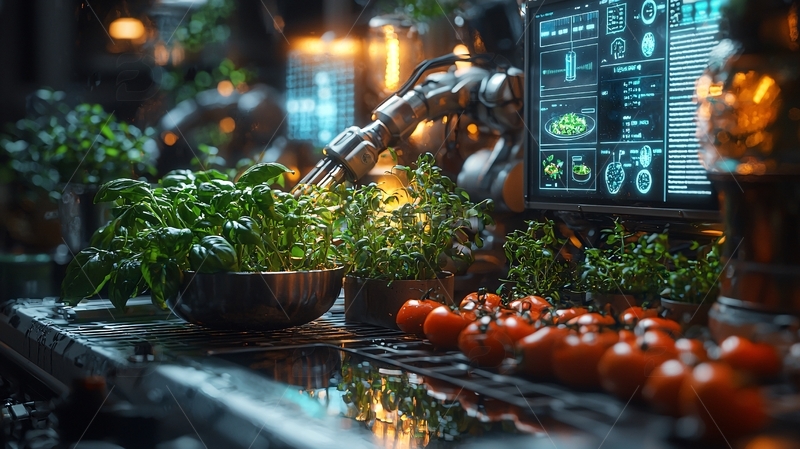 未来科技感蔬菜种植