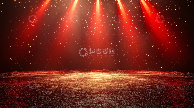 高清大图下载【趣麦麦图】红色舞台灯光
