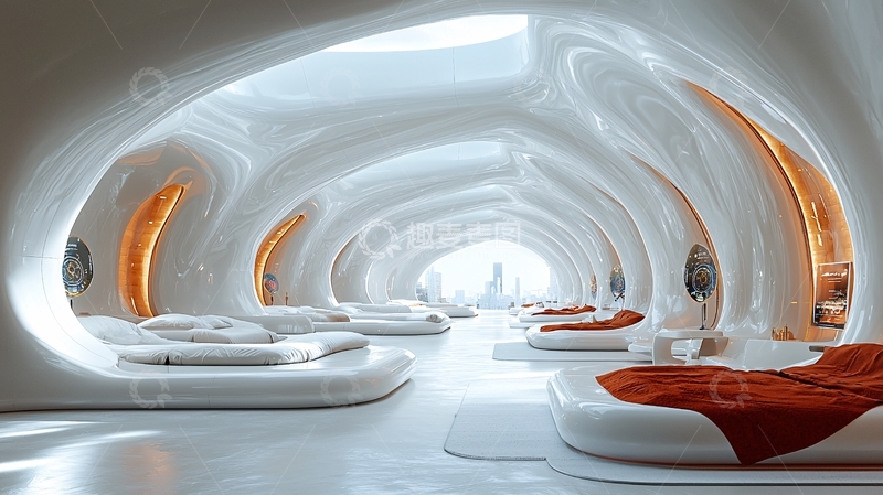 高清大图下载【趣麦麦图】未来感卧室设计