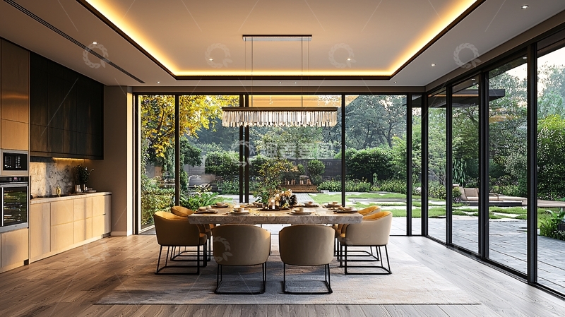 高清大图下载【趣麦麦图】现代简约餐厅全景