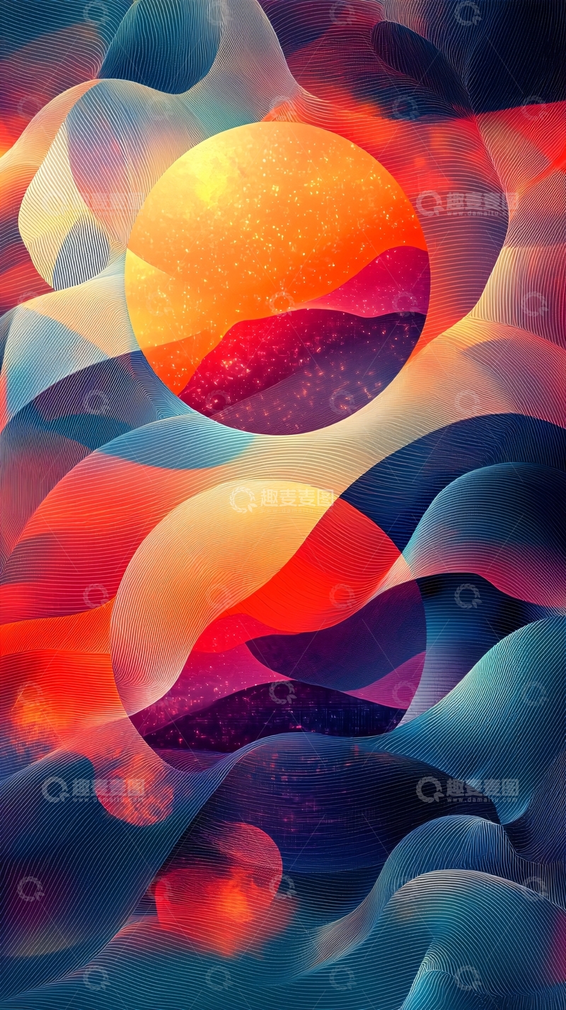 高清大图下载【趣麦麦图】抽象艺术圆