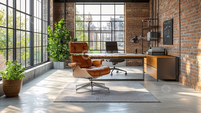 高清大图下载【趣麦麦图】现代工业风办公室