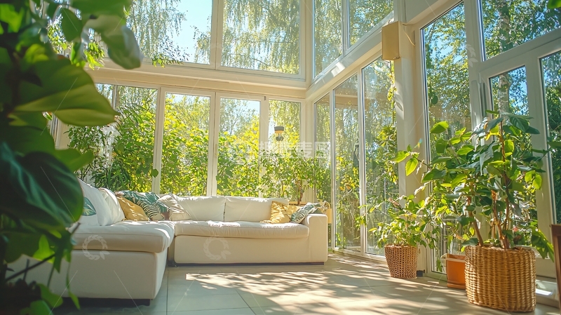 高清大图下载【趣麦麦图】阳光洒满玻璃房