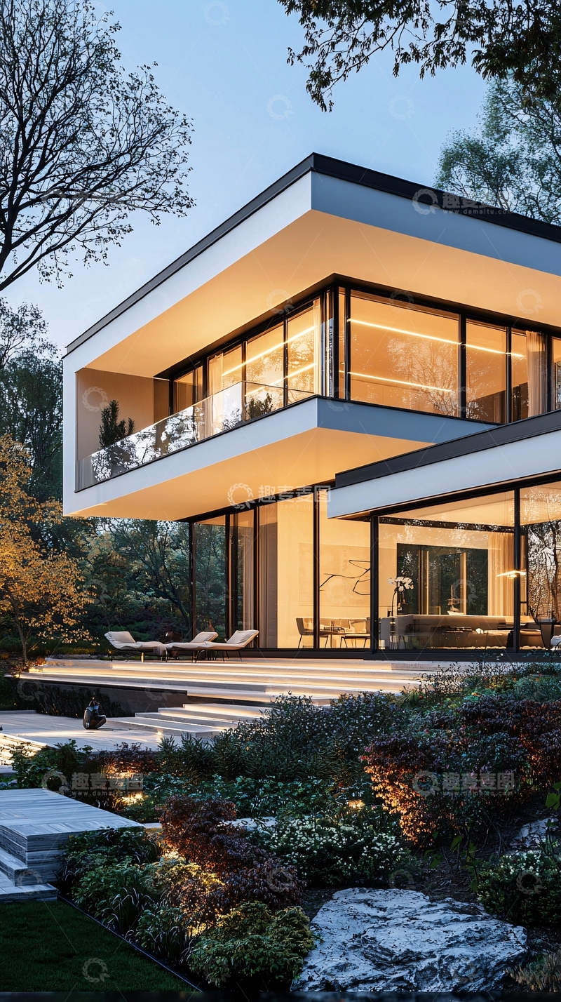 高清大图下载【趣麦麦图】现代别墅外观