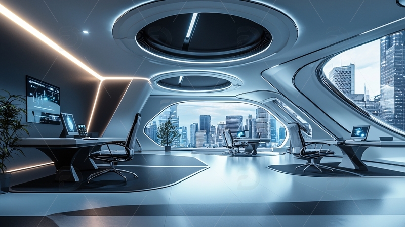 未来科技感办公室
