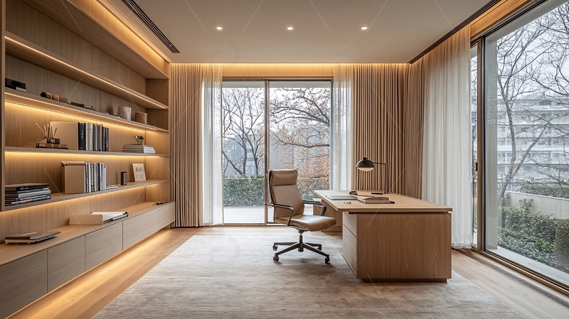 简约现代书房