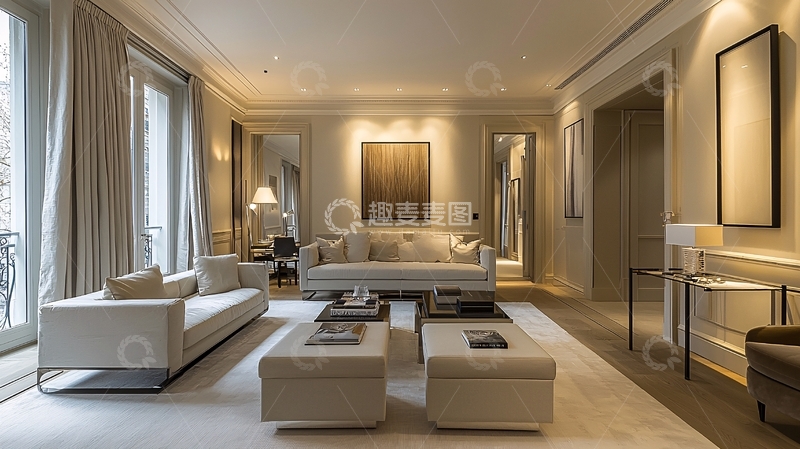 高清大图下载【趣麦麦图】豪华现代客厅