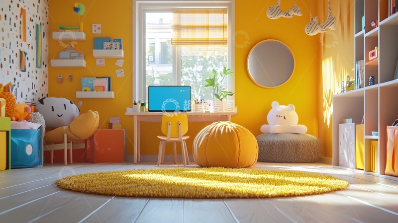 高清大图下载【趣麦麦图】黄色儿童房