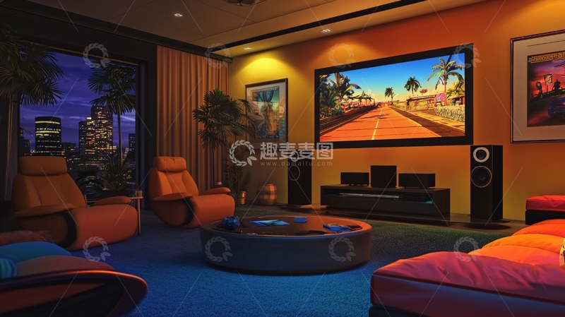 高清大图下载【趣麦麦图】高端家庭影院