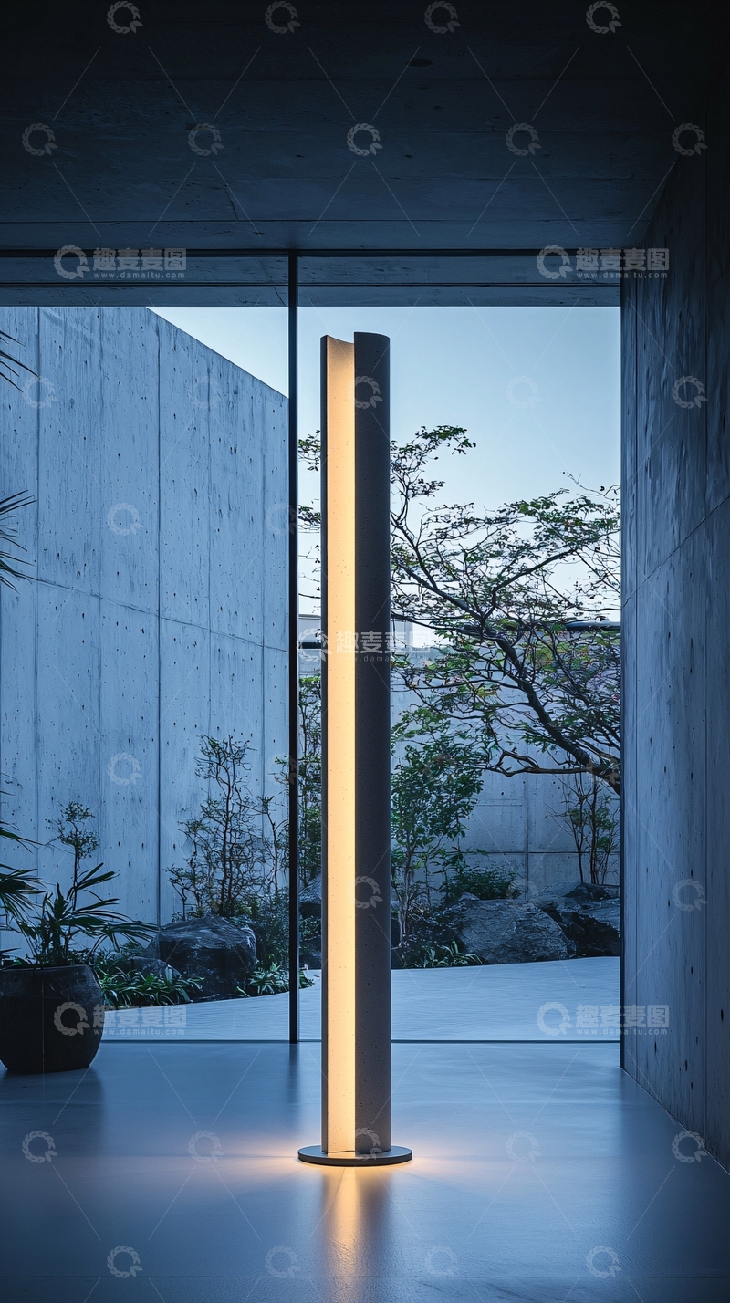 高清大图下载【趣麦麦图】极简落地灯照亮空间