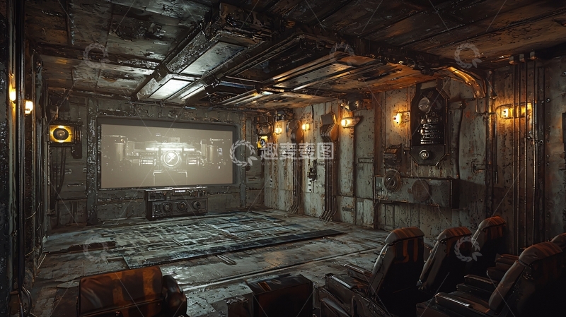 高清大图下载【趣麦麦图】蒸汽朋克风格家庭影院