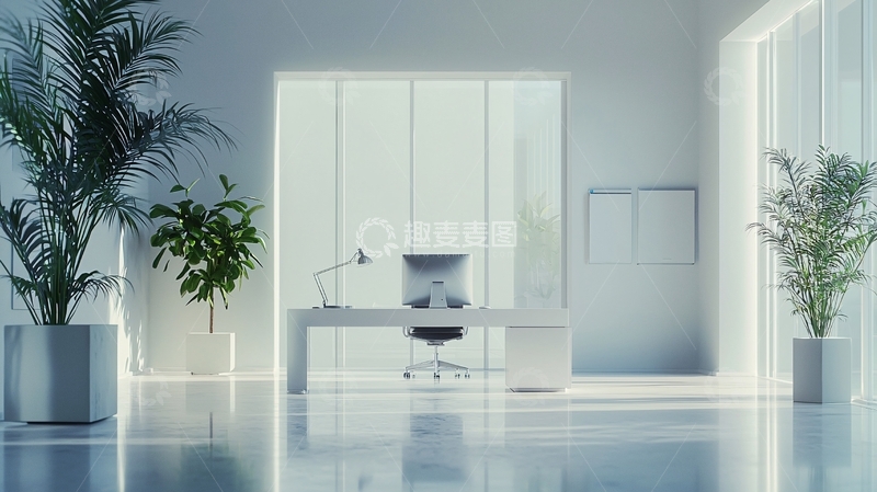 高清大图下载【趣麦麦图】明亮简洁现代化办公室