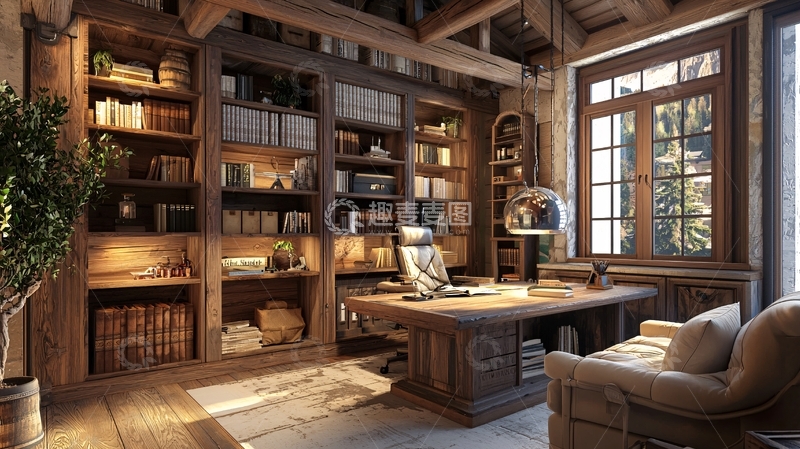 高清大图下载【趣麦麦图】乡村书房