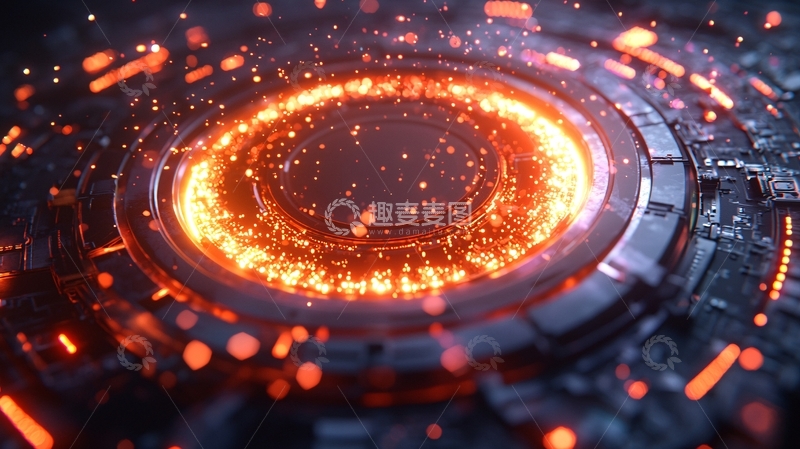 高清大图下载【趣麦麦图】科技感圆形发光装置