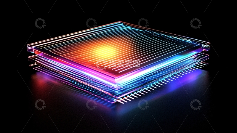 高清大图下载【趣麦麦图】发光透明芯片