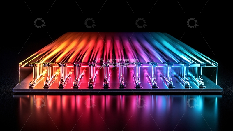 高清大图下载【趣麦麦图】彩色光纤束射出