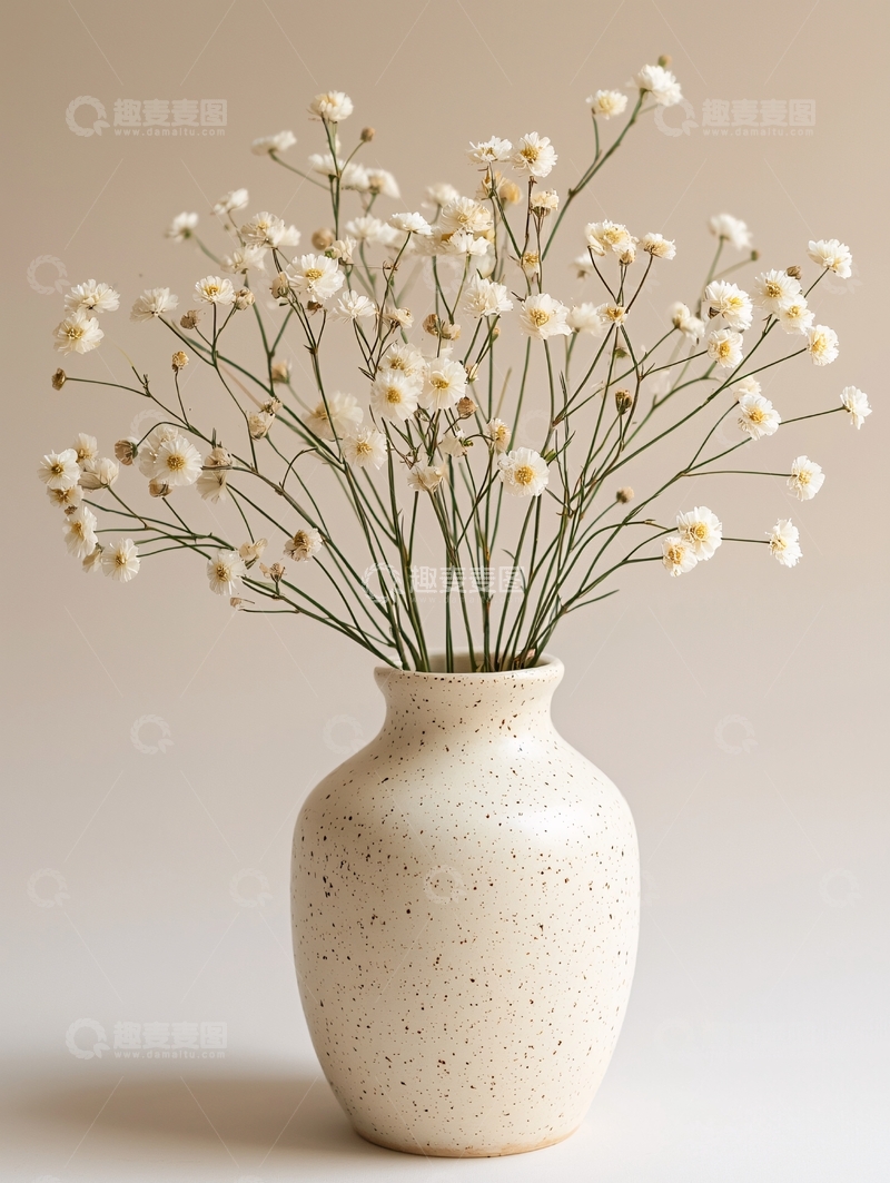 高清大图下载【趣麦麦图】小清新白色满天星花束