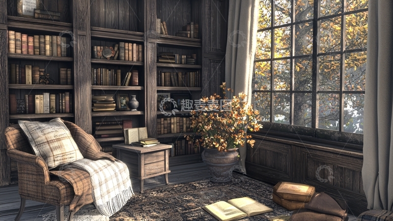 高清大图下载【趣麦麦图】书房