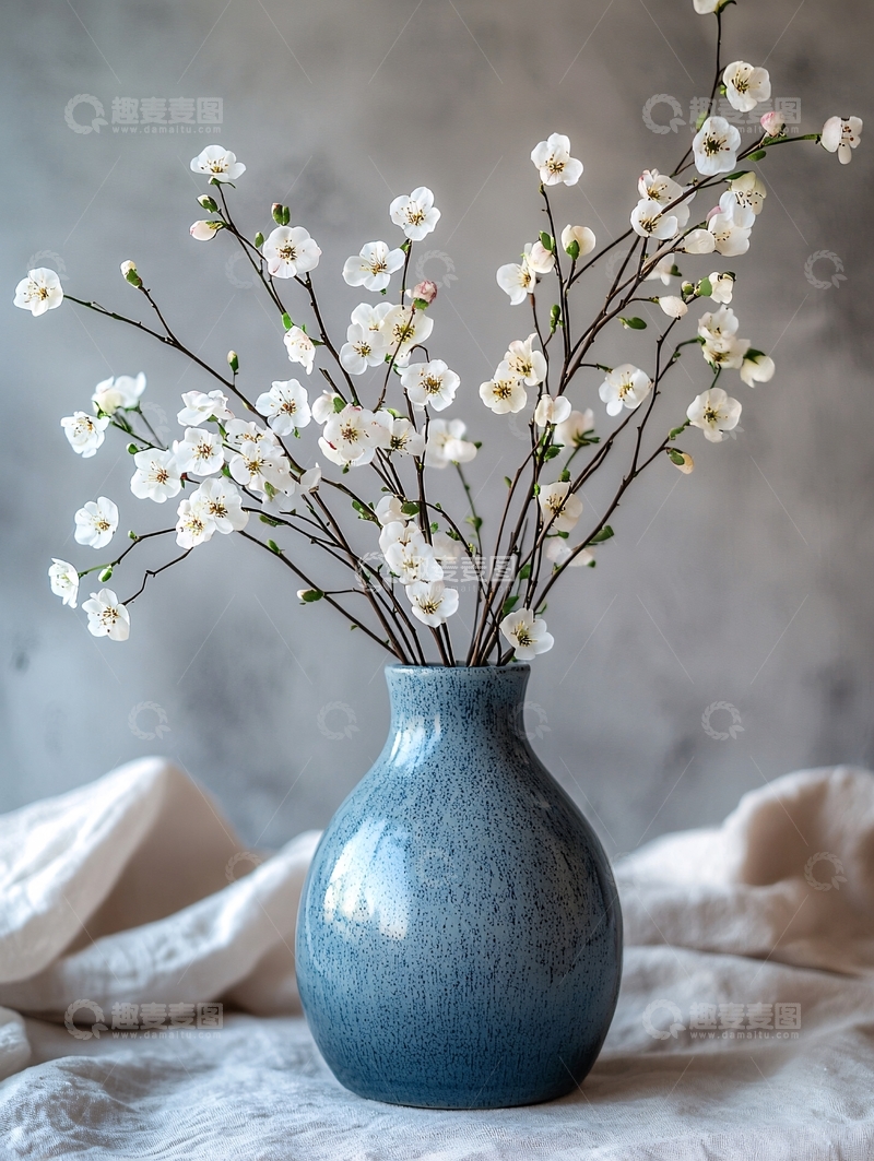 高清大图下载【趣麦麦图】小清新花瓶插花特写