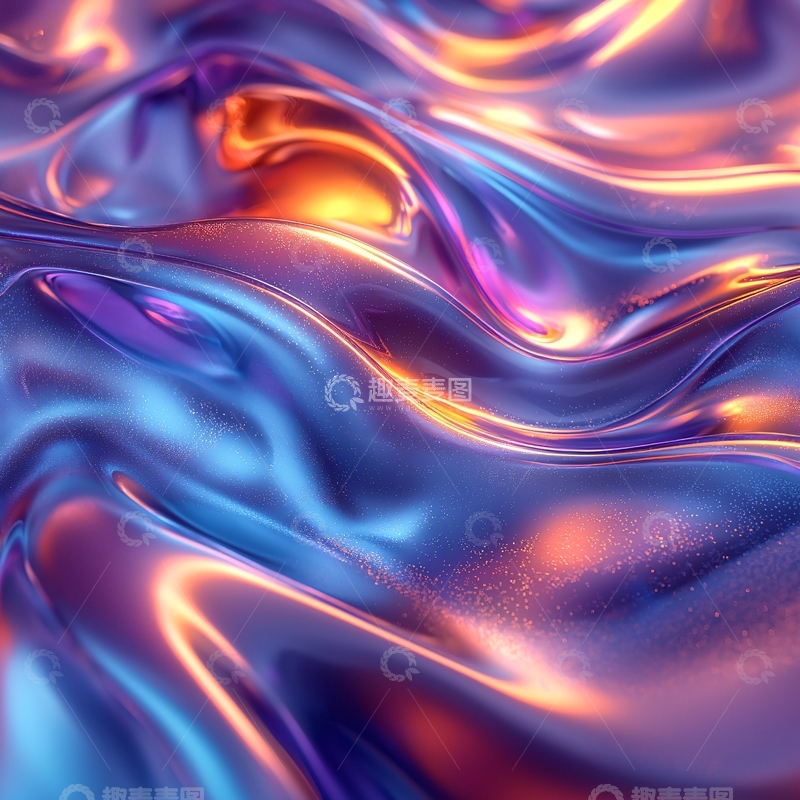 高清大图下载【趣麦麦图】流动金属光泽
