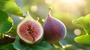 无花果树上成熟的无花果