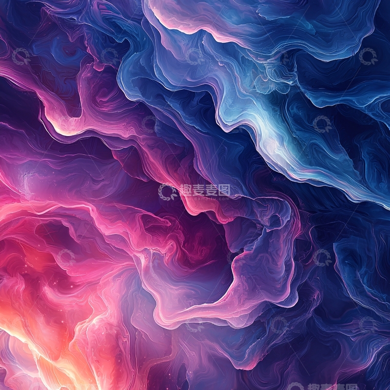 高清大图下载【趣麦麦图】绚丽的烟雾状背景