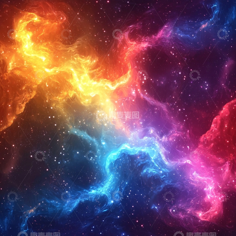 高清大图下载【趣麦麦图】色彩斑斓的星云宇宙