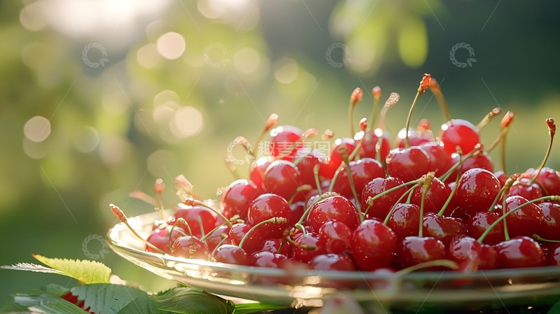 高清大图下载【趣麦麦图】阳光下红樱桃