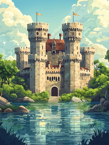 卡通风格的城堡