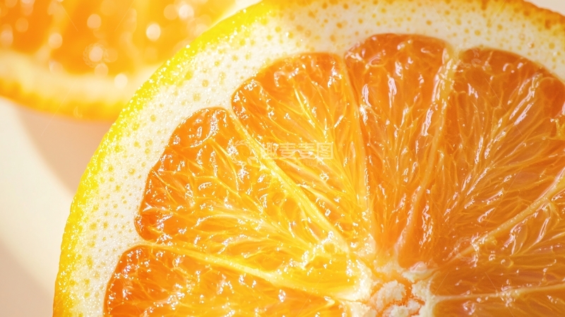 高清大图下载【趣麦麦图】新鲜橙子切片特写