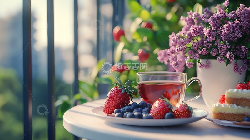 高清大图下载【趣麦麦图】阳台下午茶