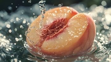 水花四溅的桃子